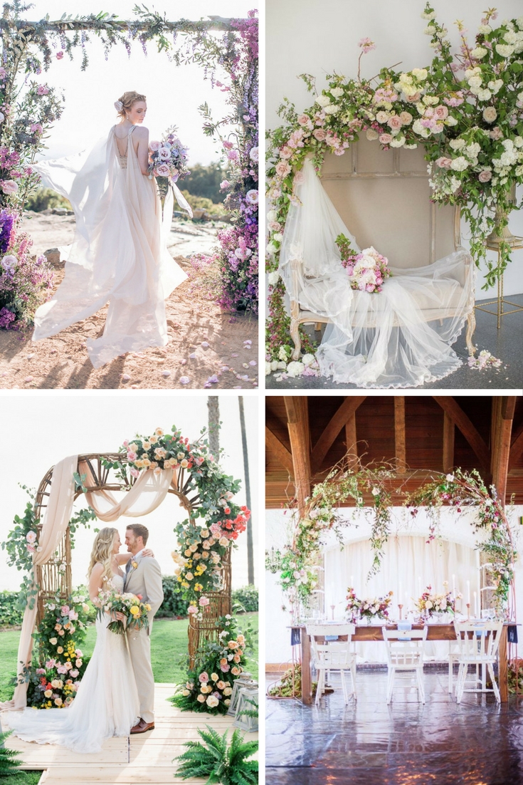 Floral wedding arches